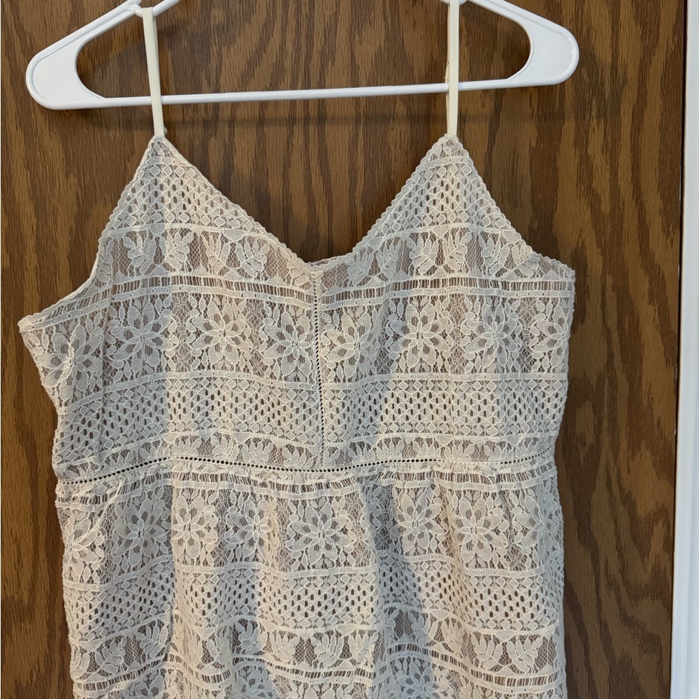 Maurices Lace Crochet Camisole Tank Top - Cream, Large- NWOT